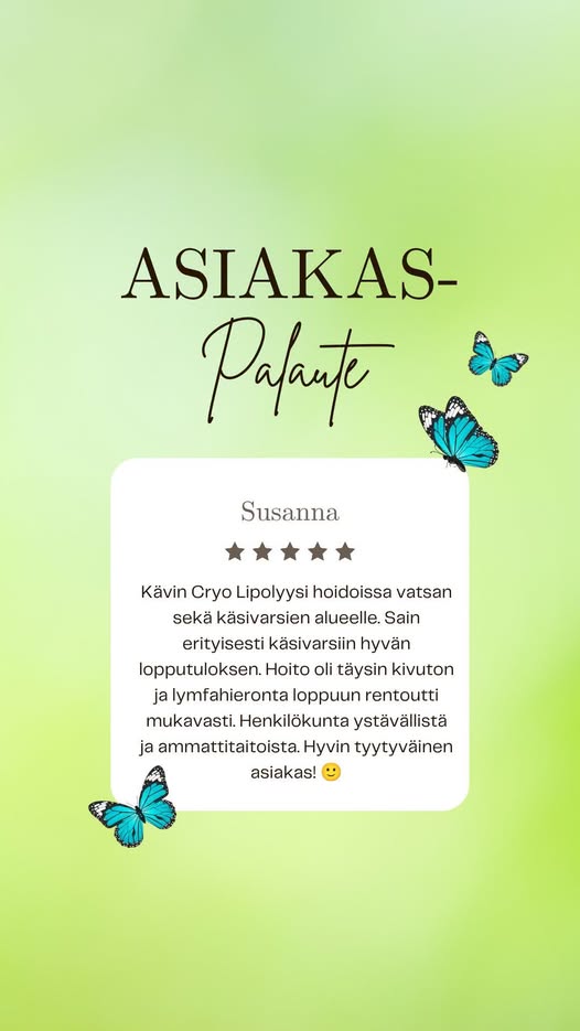 Cryo Lipolyysi asiakaspalaute 2026
