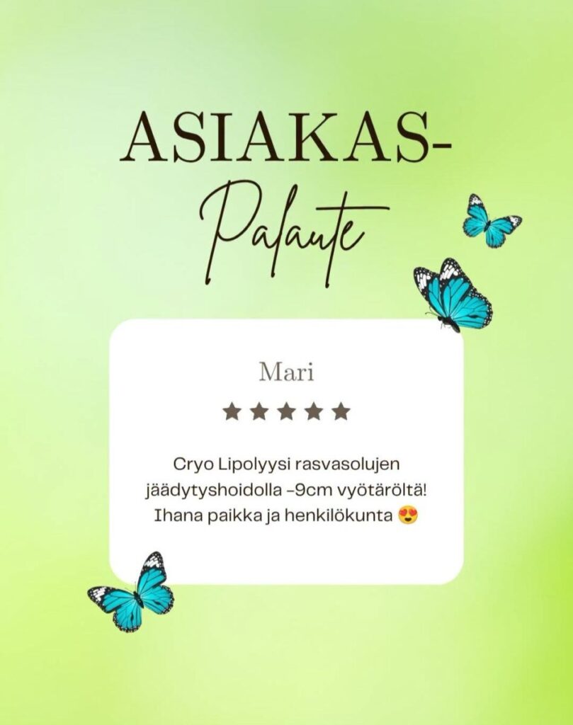 Cryo lipolyysi asiakaspalaute 2026